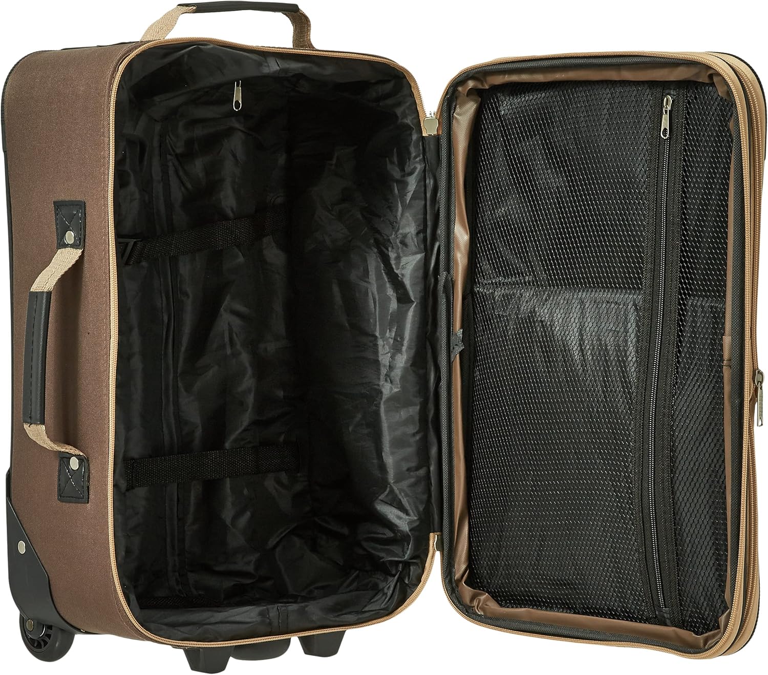 2-Piece Softside Upright Luggage Set with Cabin Bag & Smooth-Running Wheels