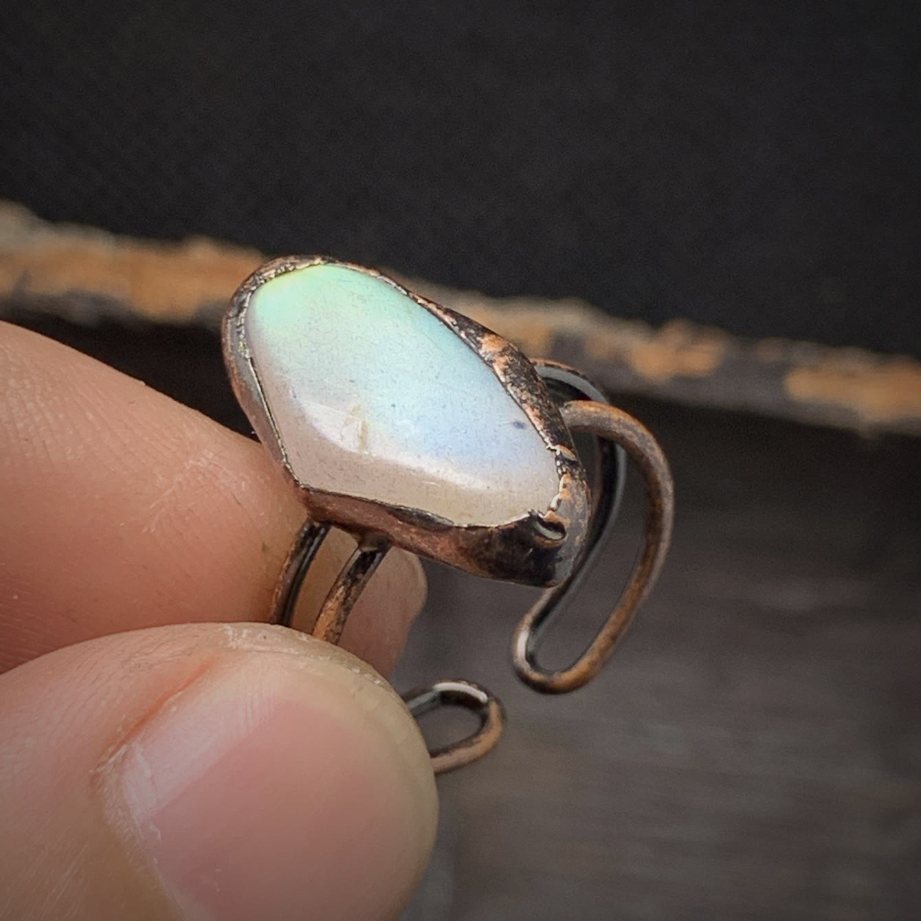 Natural Raw Stone Birth Ring – Selina