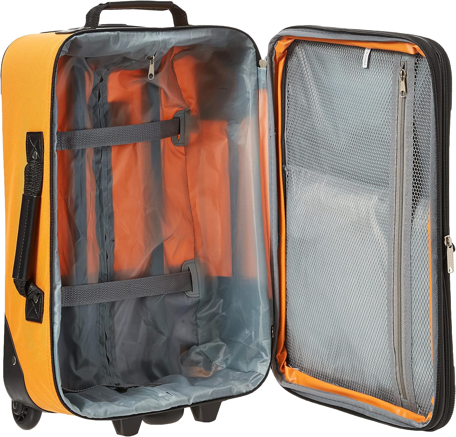 2-Piece Softside Upright Luggage Set with Cabin Bag & Smooth-Running Wheels