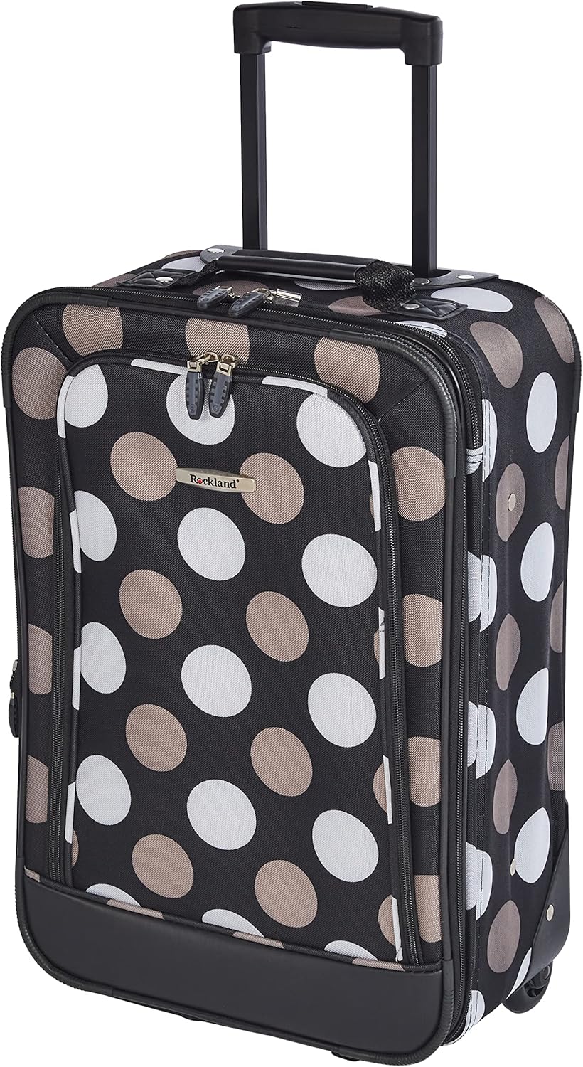 2-Piece Softside Upright Luggage Set with Cabin Bag & Smooth-Running Wheels