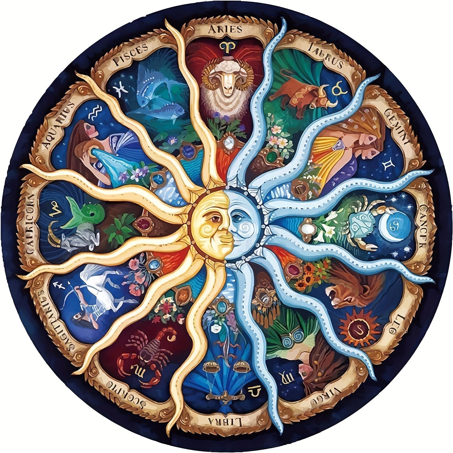 1000-Piece Round Zodiac Puzzle - ZodiacDreams