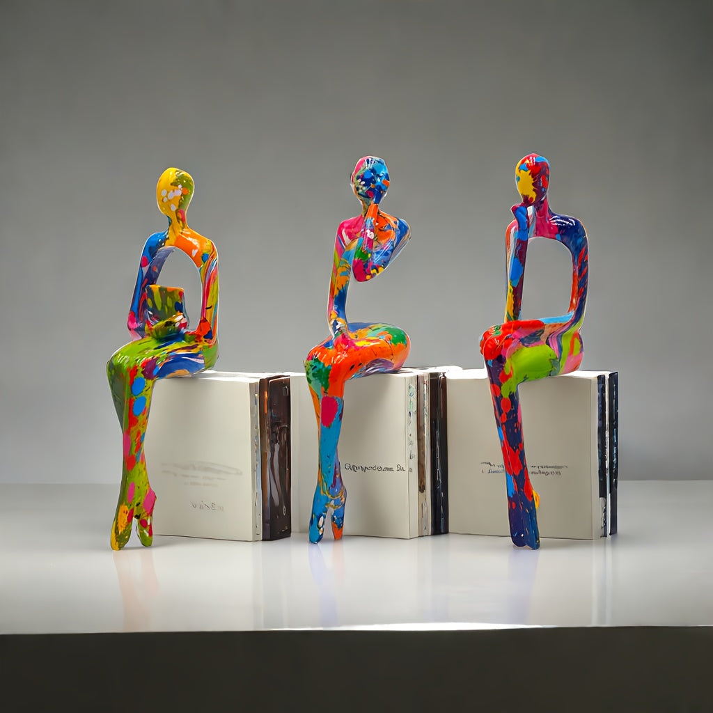 Colour Explosion Art Figures Set - For a Bold and Creative Interior Aesthetic