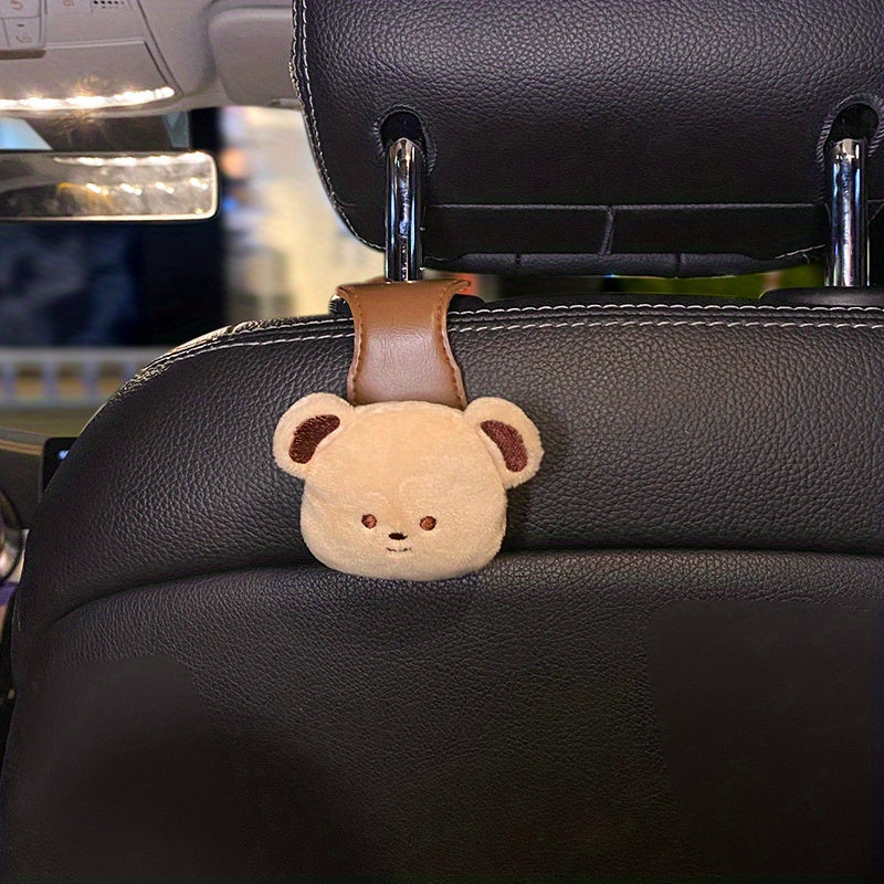 Car Seat Back Hooks with Bear Design – Practical Storage for On-the-Go (Buy 1 Get 1 Free)