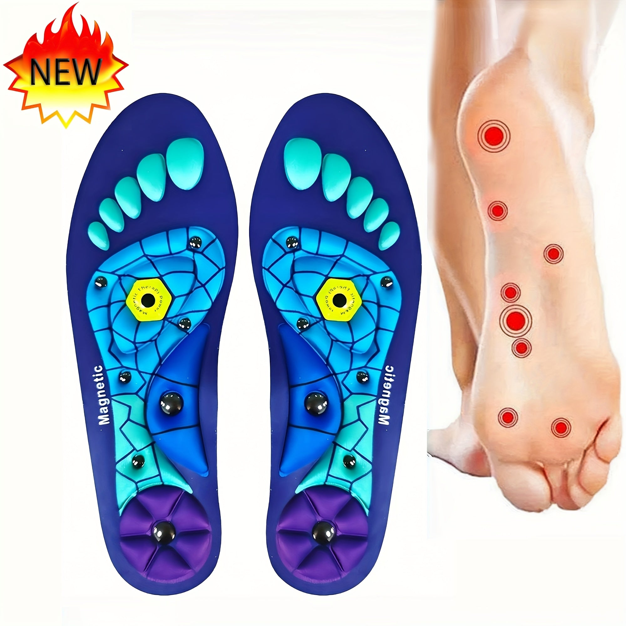 ComfortPlus Magnetic Acupuncture Insoles with Arch Support
