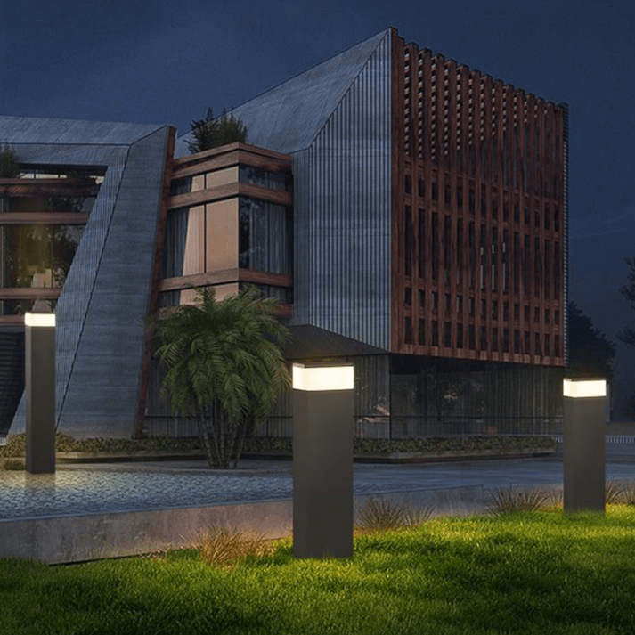 LED Outdoor Lamp - Rectangular Metal Design