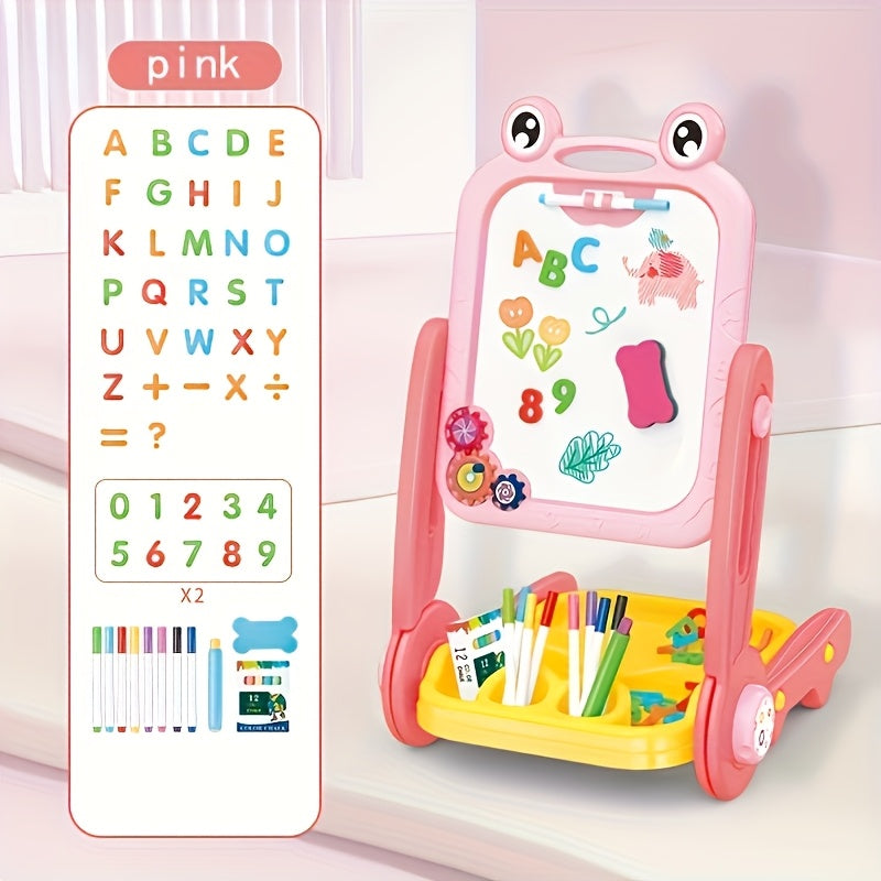 Double-Sided Children's Drawing Board – Magnetic with Educational Features for Learning and Playing