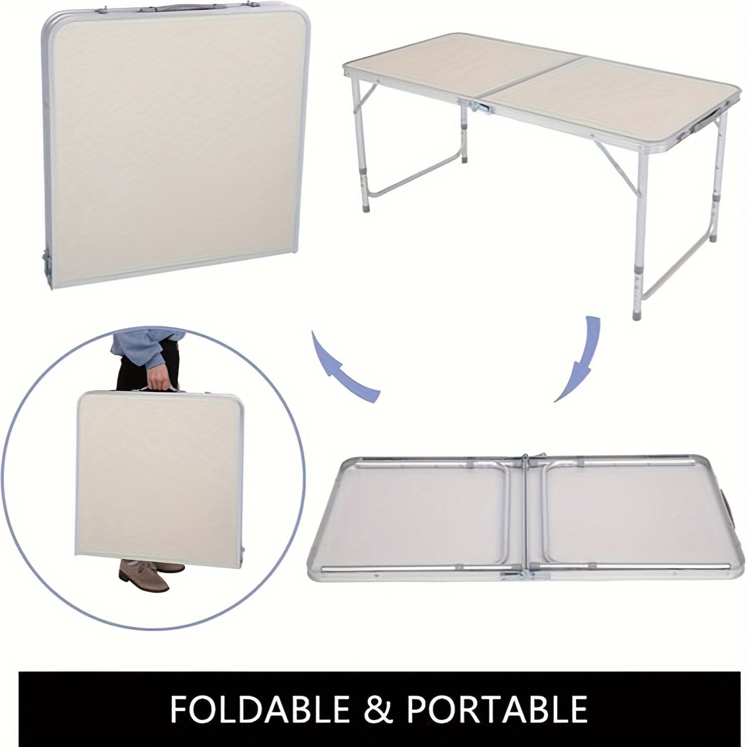 Folding Camping Table - Lightweight and Portable, Ideal for Parties and Outdoor Activities