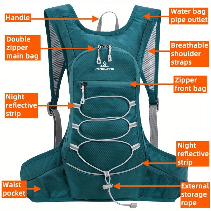 Lightweight Sports Backpack - Breathable and Water-Resistant for Jogging and Hiking