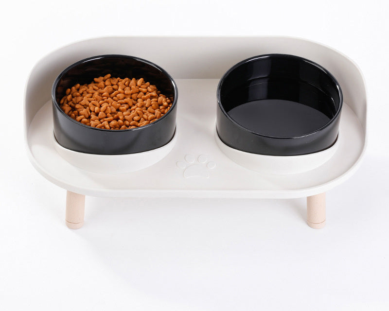 Elevated Double Pet Bowl – Comfortable and Healthy Eating for Cats and Dogs