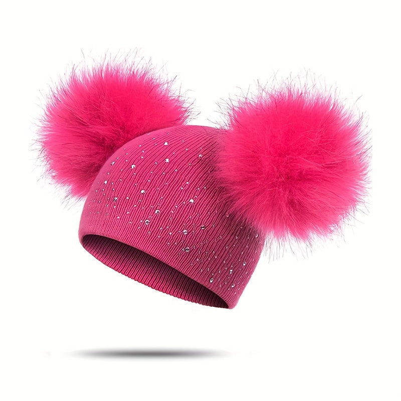Lily Girls' Pom Pom Hat - Playful and Warm for the Winter Months