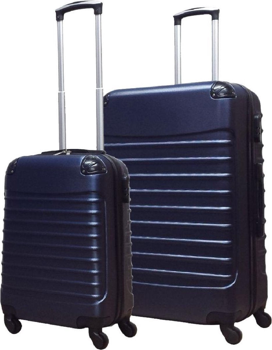 2-Piece Dark Blue Hard Shell Luggage Set – Monaco