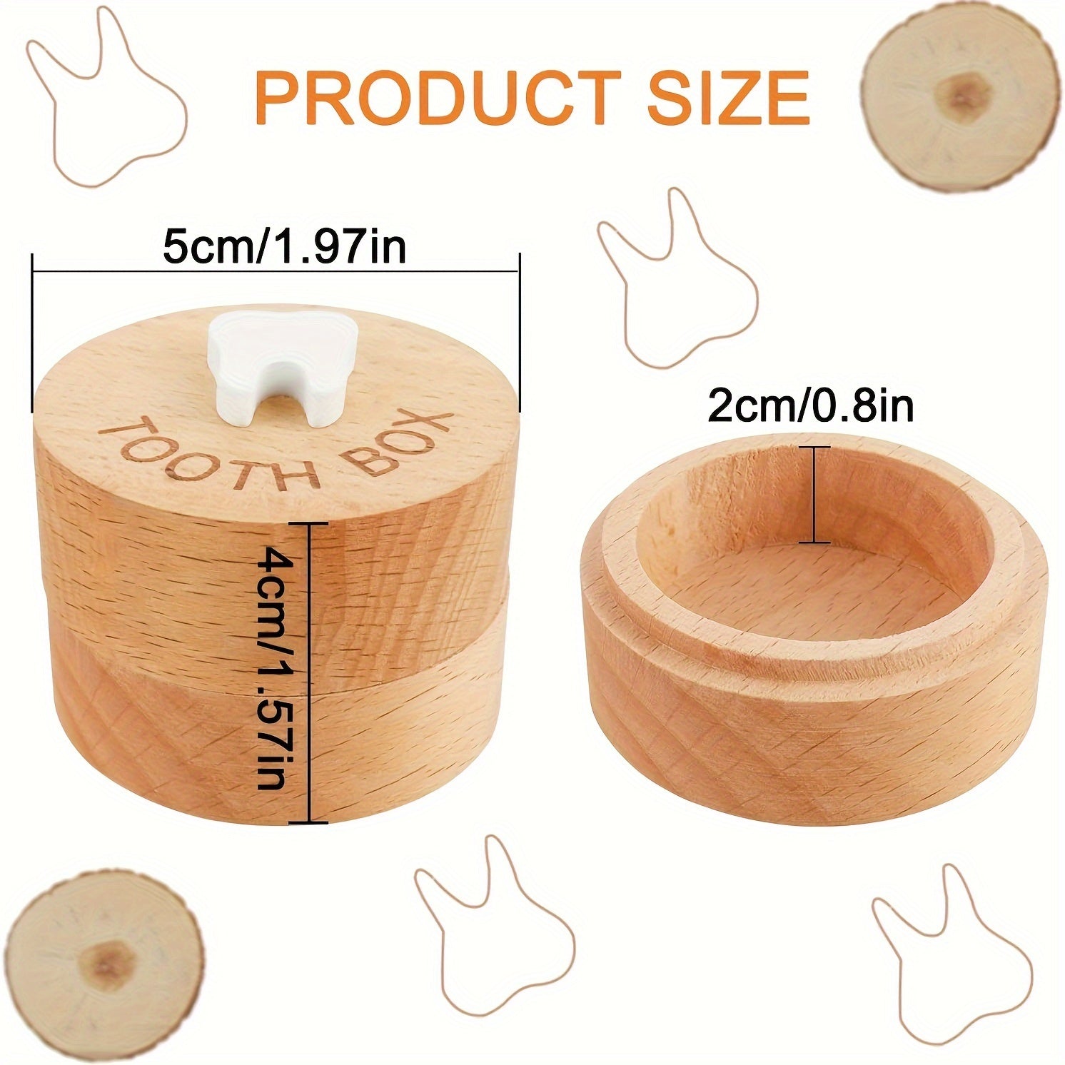 Tooth Fairy Box for Children - Wooden Tooth Box as a Keepsake and Souvenir