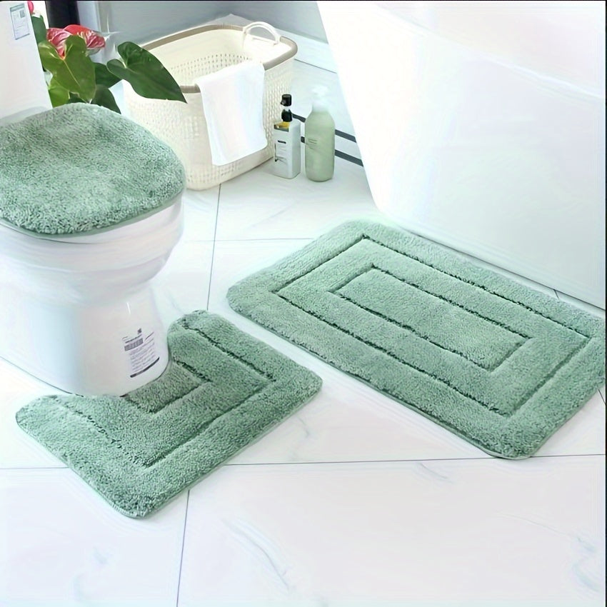 3-Piece Ultra-Fine Fibre Bathroom Mat Set – Quick-Drying and Absorbent