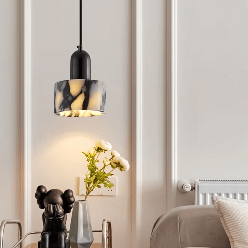 Marble Look Pendant Light - Atmospheric Lighting
