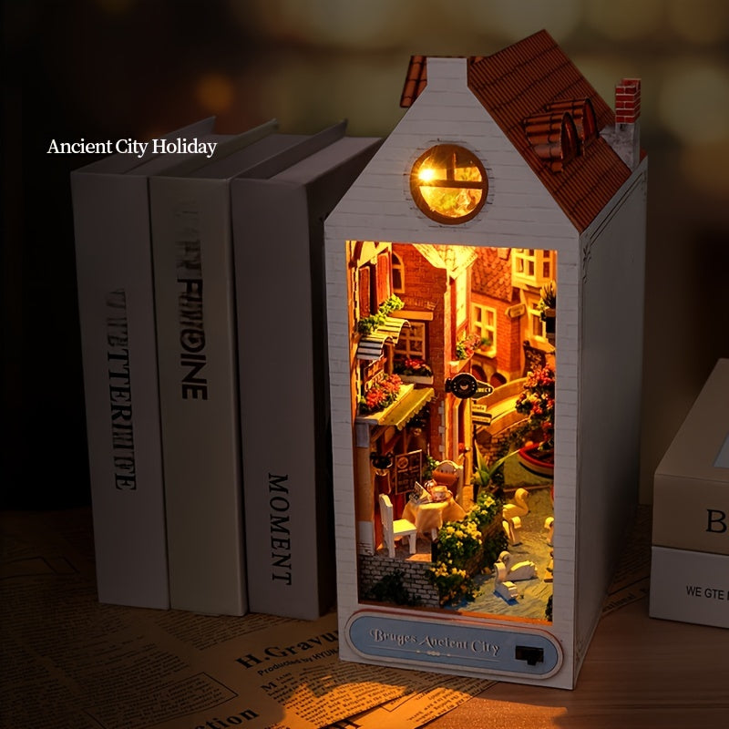 DIY Bruges House Bookstand – 3D Wooden Model of the Old Town
