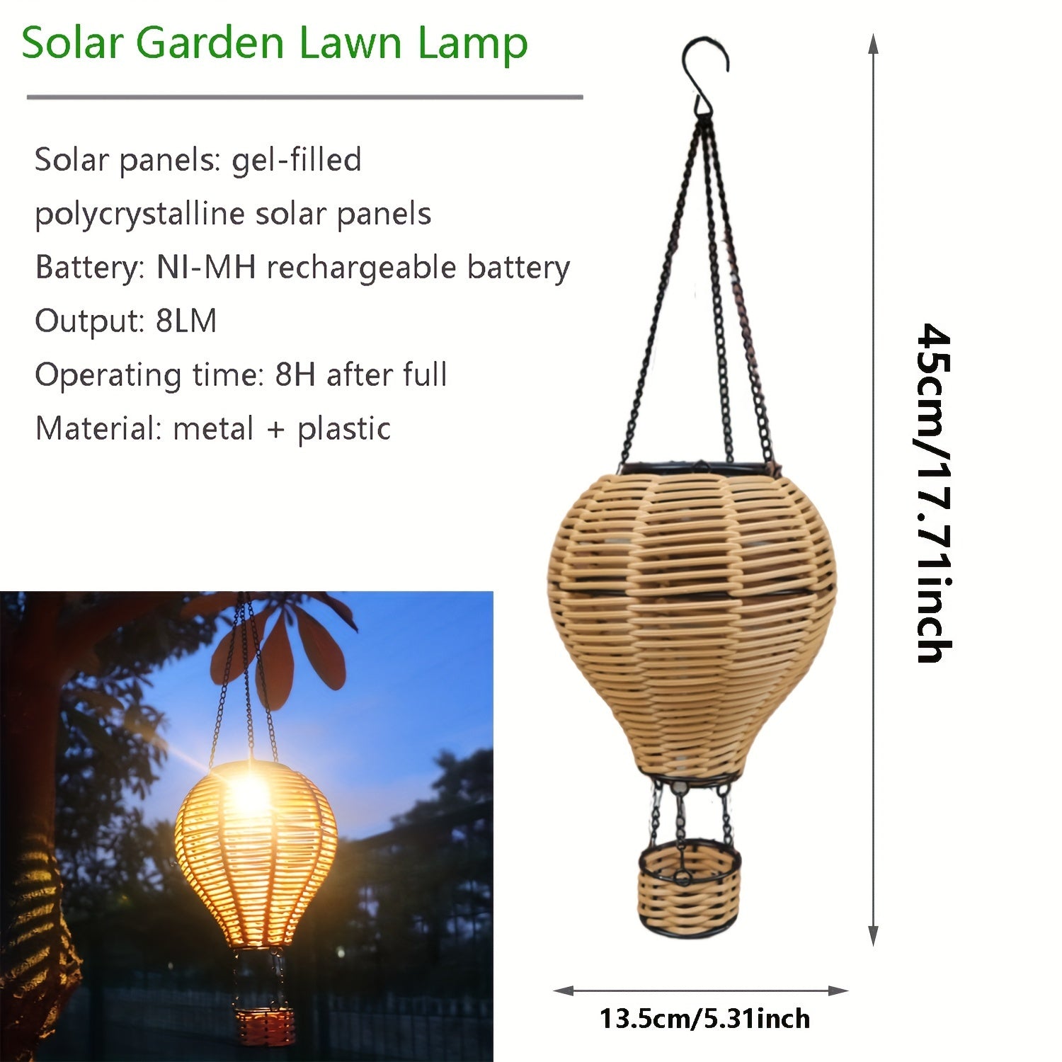 Hot Air Balloon Garden Light - For Magical Evenings in Your Garden