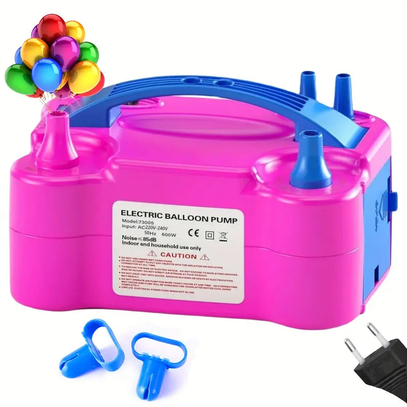 AirBliss - Electric Balloon Pump with Dual Nozzles - 600W, Portable & Powerful