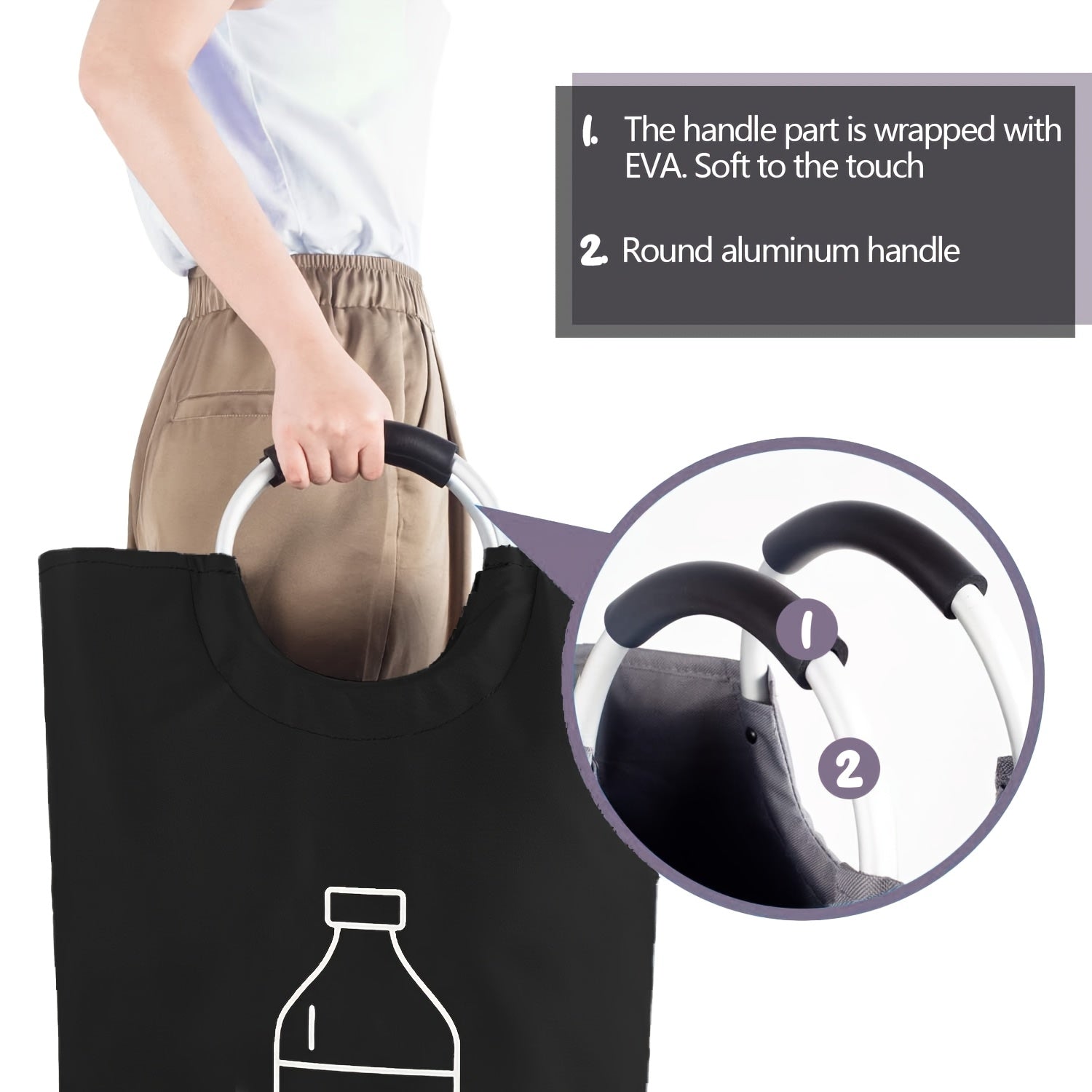 Large 70L Polyester Storage Bag – Versatile for Waste, Laundry, or Kitchen Storage