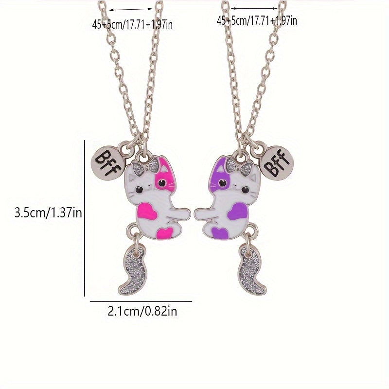 BFF Cat Necklace Set - For Friendship and Style