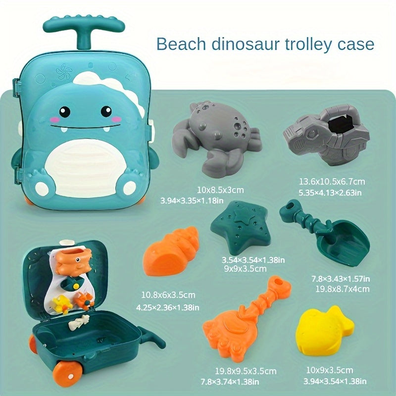Whale-Themed Beach Toy Set for Babies – 8-Piece Suitcase