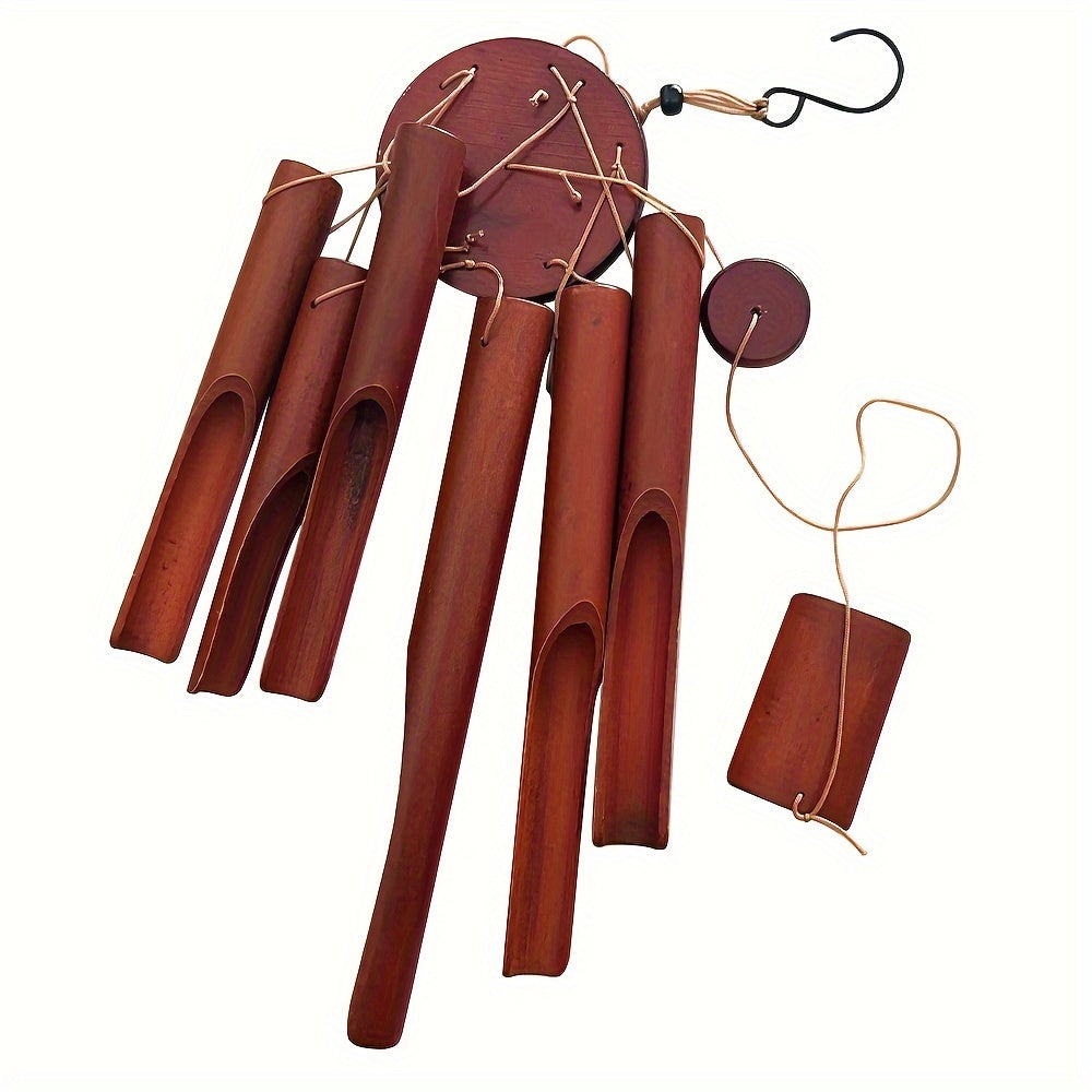 Handmade Bamboo Wind Chime – Ideal for Outdoors and Indoors with Soothing Sounds