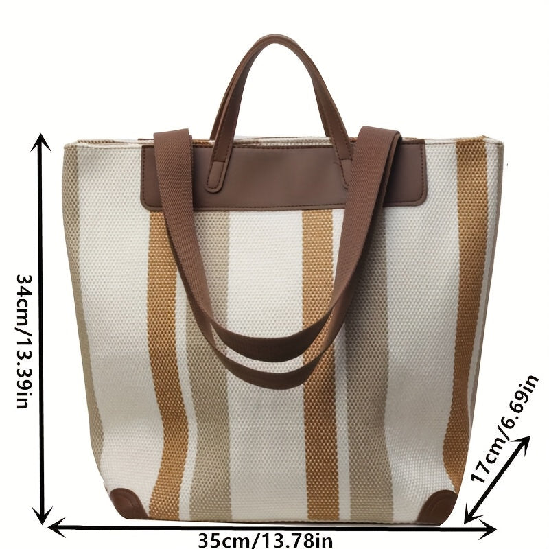 MetroStripe Casual Tote – Functionality and Design