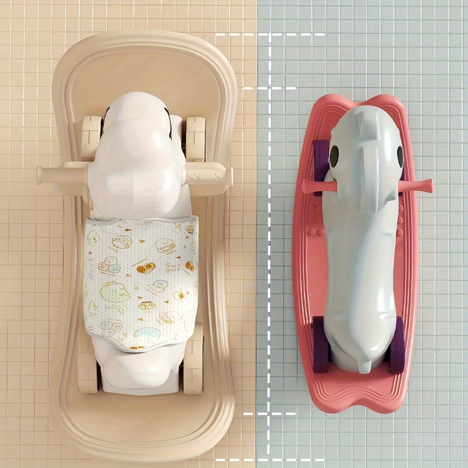 2-in-1 Baby Rocking Horse and Ride-On - Safe and Fun Toy