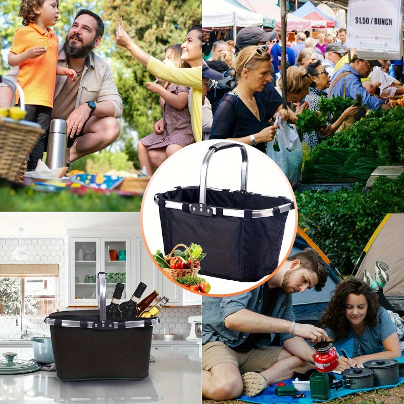 Foldable Insulated Picnic Basket – Durable and Spacious for Summer Adventures