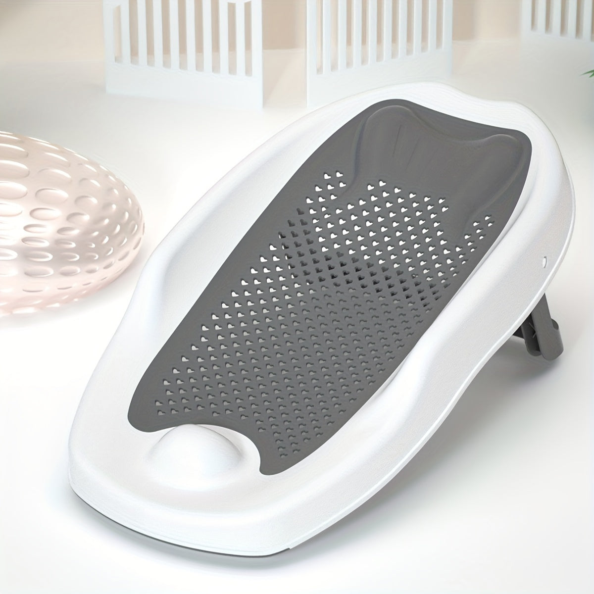 Foldable Bath Seat for Children - Fish-Shaped, Non-Slip Bath Support for Safe Bathing
