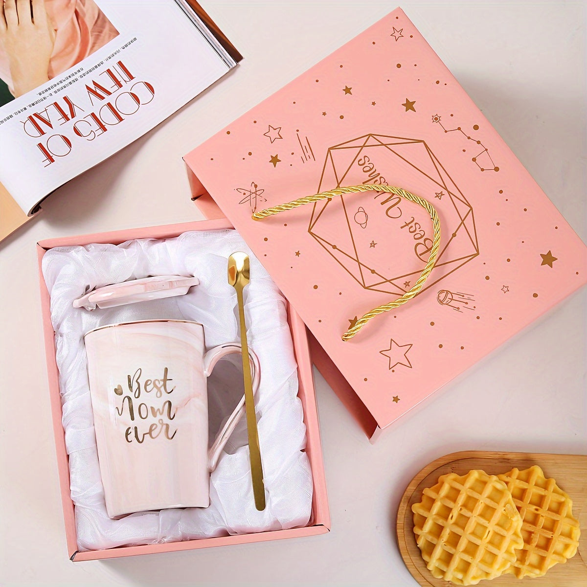 Marble Mug Set with Gold Print – The Perfect Mother’s Day Gift