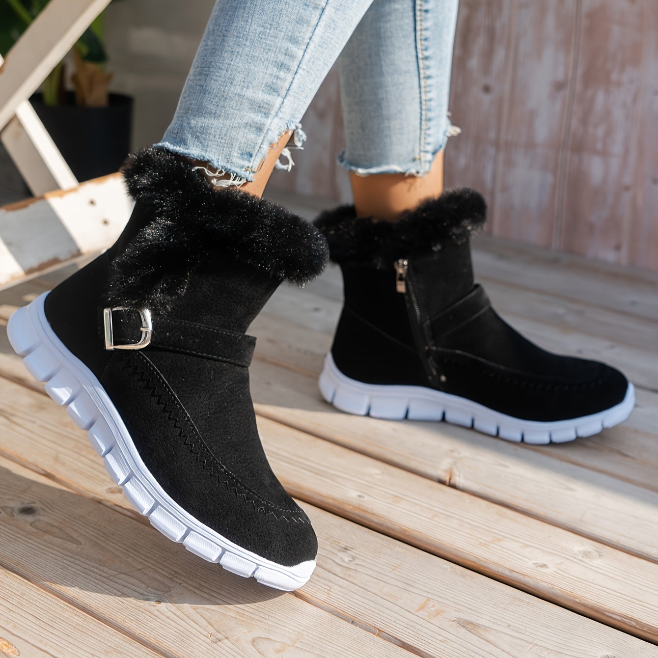 Warm Velvet Snow Boots for Women - Comfortable and Stylish