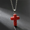 Necklace with Cross made of Natural Gemstones – Seraphina