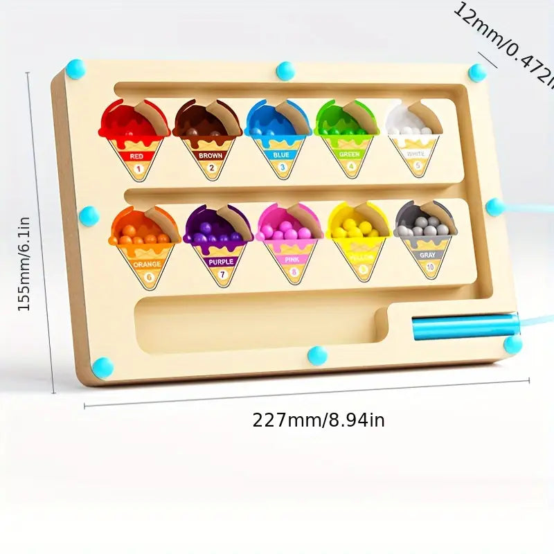 Magnetic Ice Maze Puzzle - Colourful Educational Toy for Children Aged 3 and Up