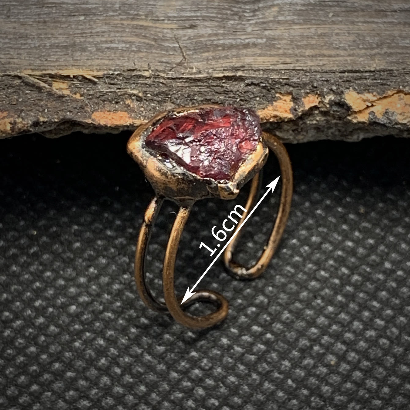 Natural Raw Stone Birth Ring – Selina