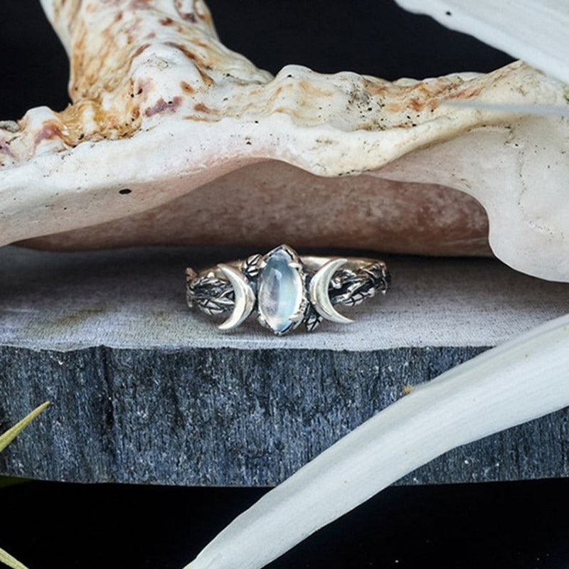 Stylish Moonstone Statement Ring – Iris
