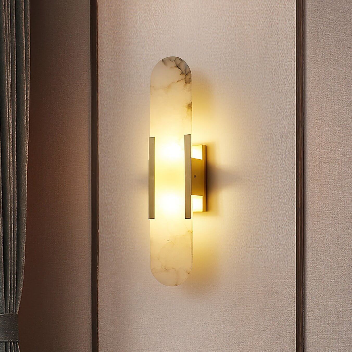 Modern Wall Lamp - Alabaster & Metal