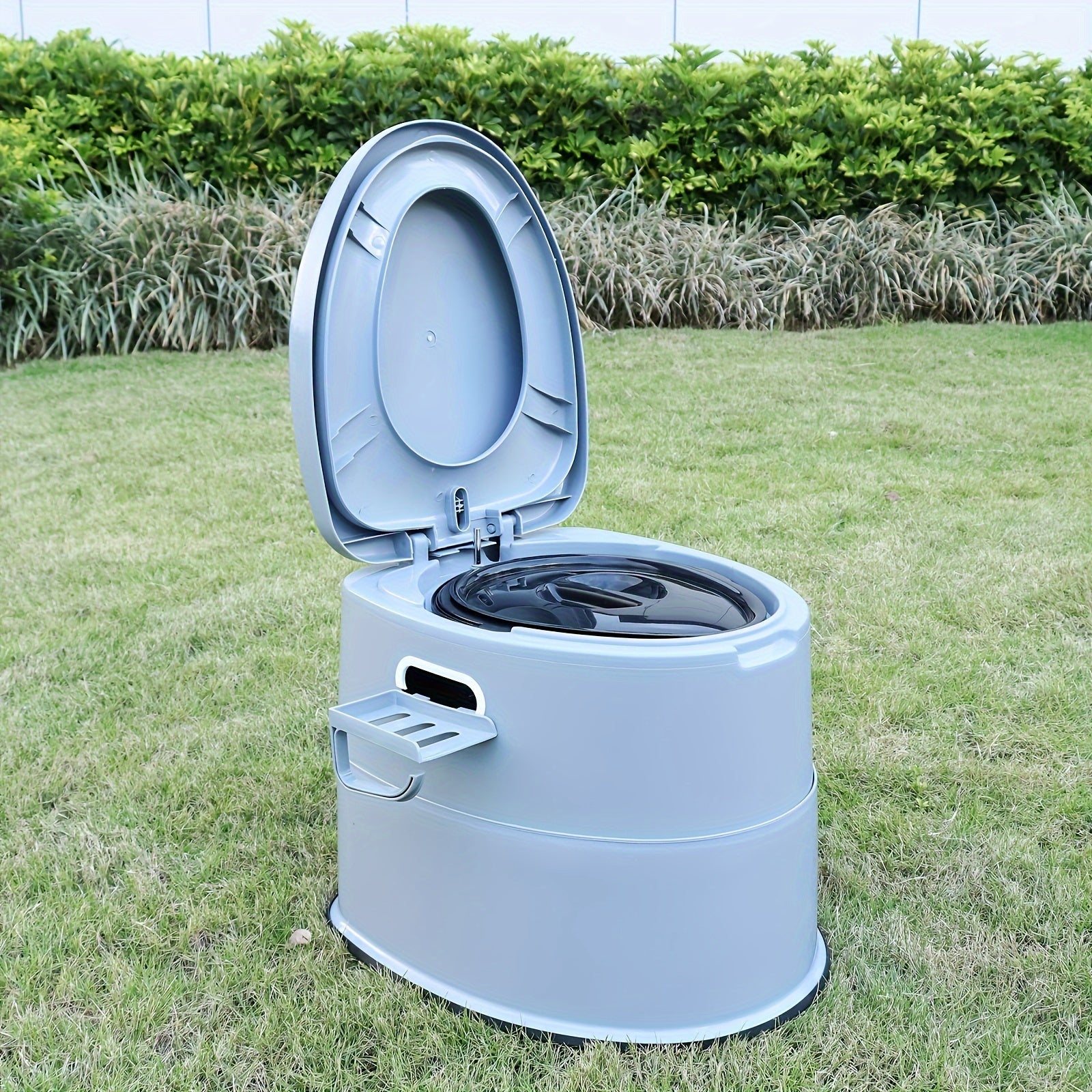 Portable Grey PVC Toilet - Comfortable and Convenient for Camping and Emergency Use