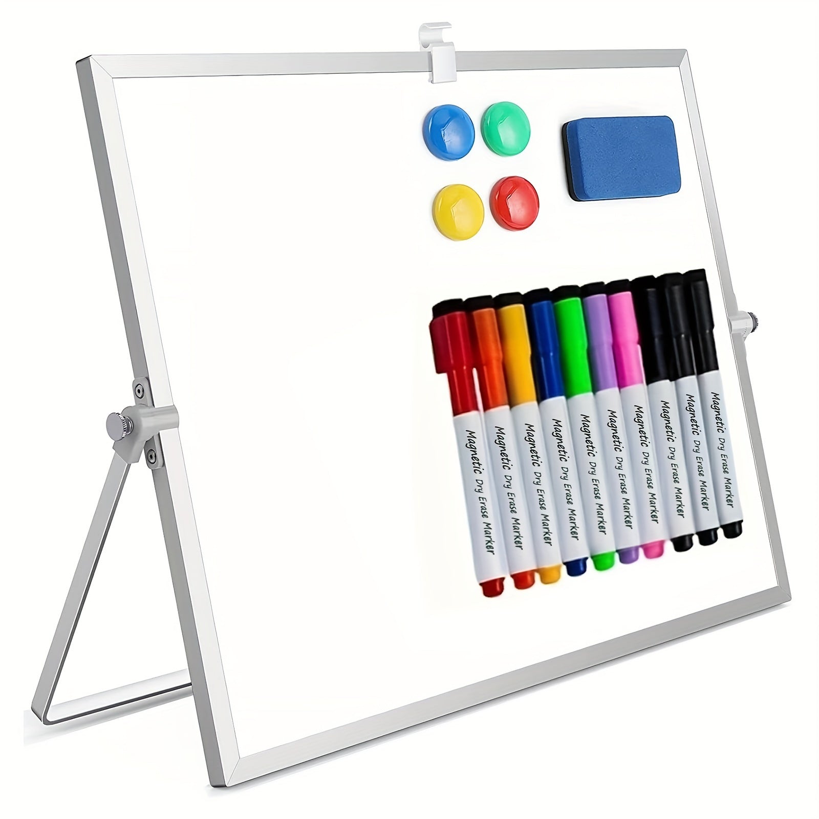 MagniBoard Magnetic Whiteboard - Portable and Double-Sided with Stand