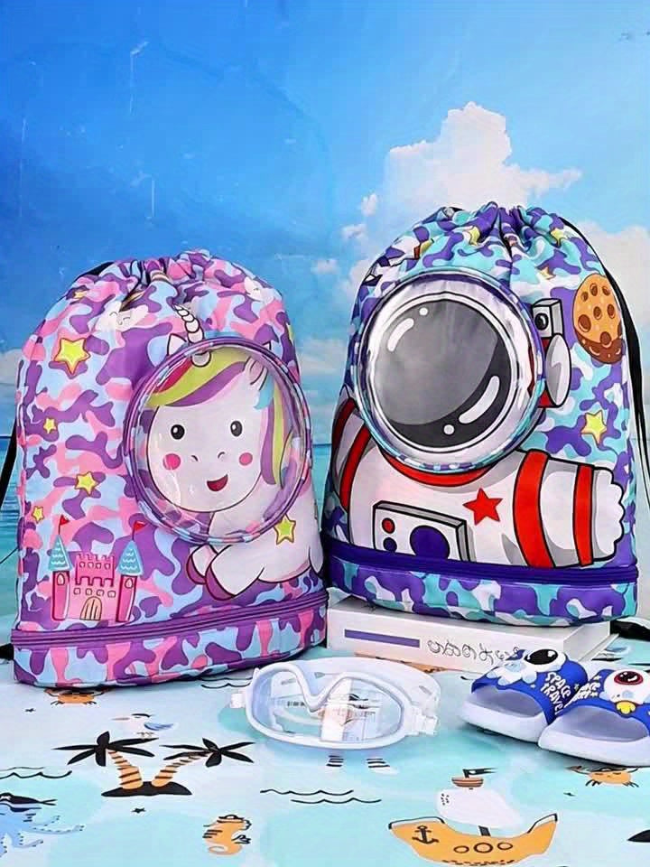 Cartoon Swim Bag with Dry/Wet Separation – Stylish, Portable Bag for Children and Adults