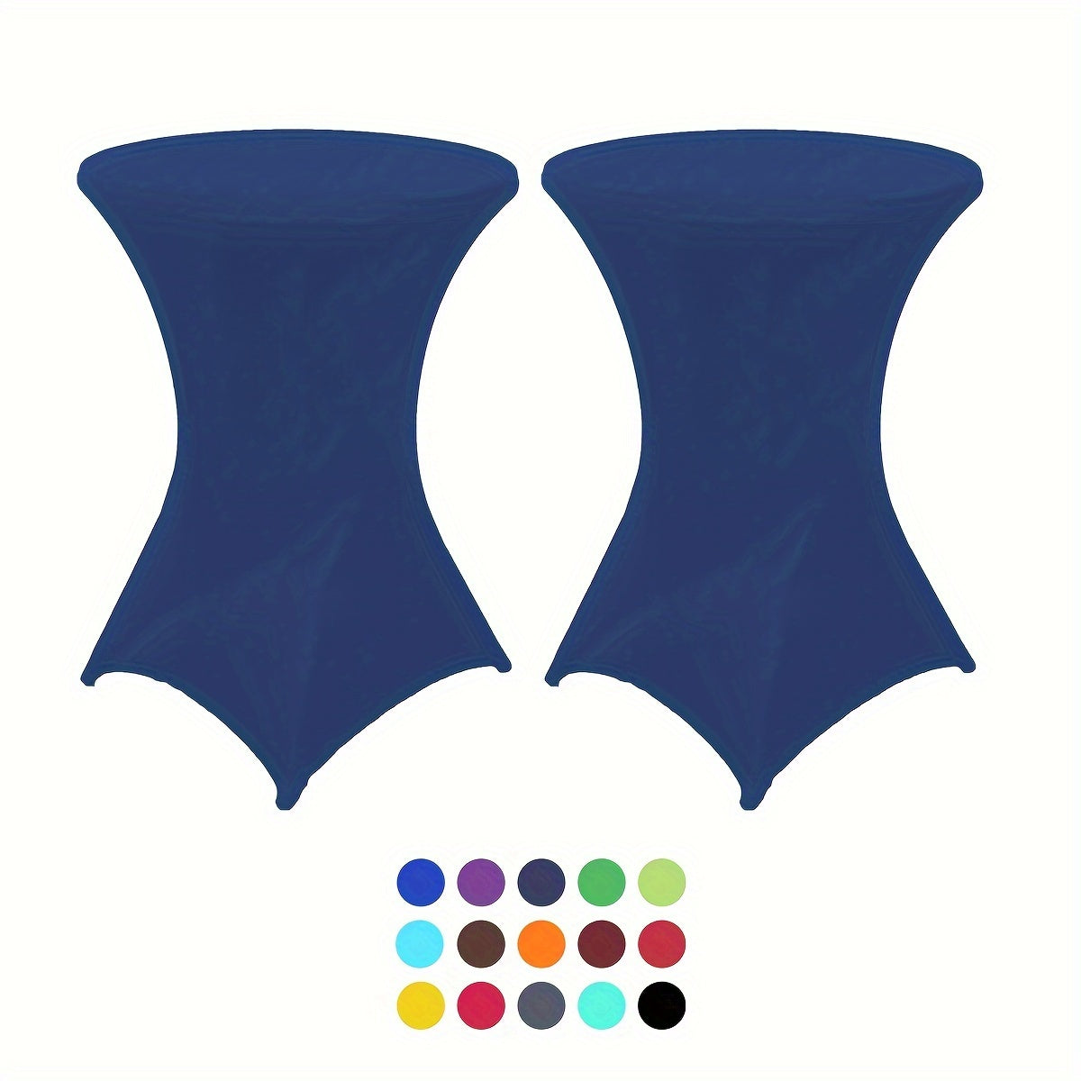 Stretchy Cocktail Table Covers - Solid Colour, Ideal for Parties and Events