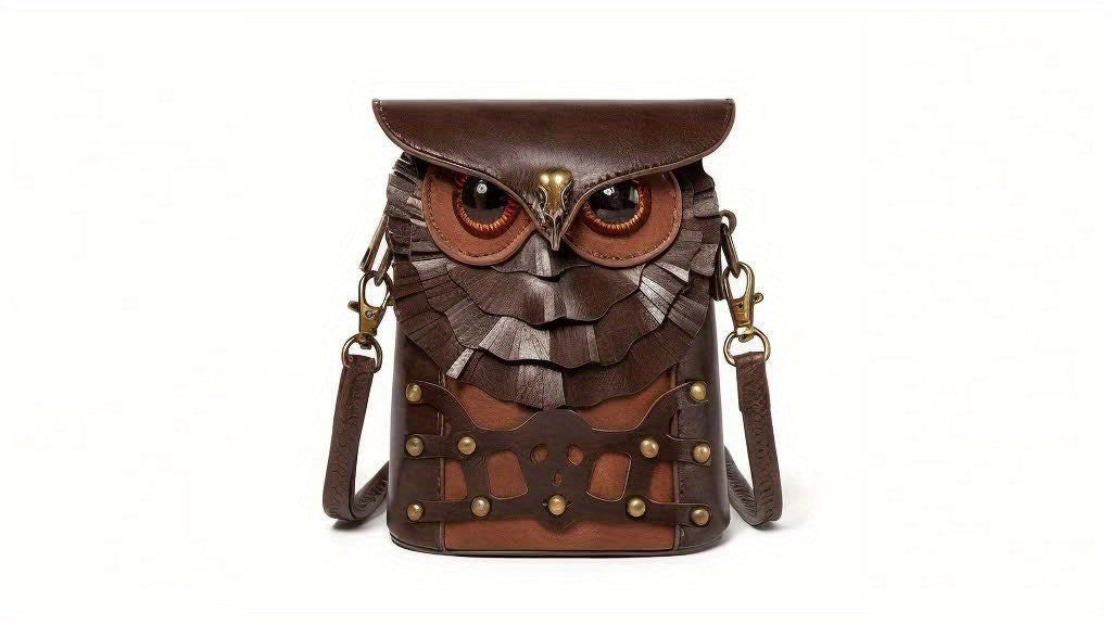 Steampunk Owl Mini Shoulder Bag – Stylish and Functional