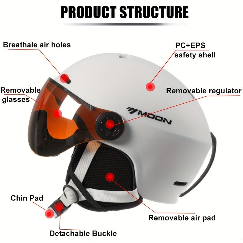 High-Quality Ski Helmet with Removable Parts – Safe and Comfortable for Outdoor Activities