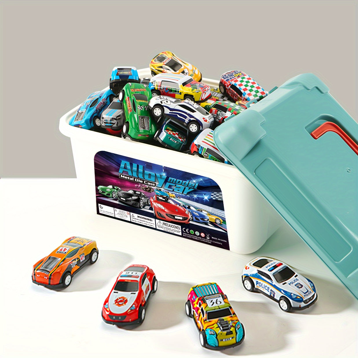 Dynamic Toy Car Set with 50 Cars and Storage Box – Perfect Gift for Children