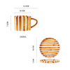 RetroChic Ceramic Coffee Set | Durable hand-painted mug and saucer for sophisticated beverage moments