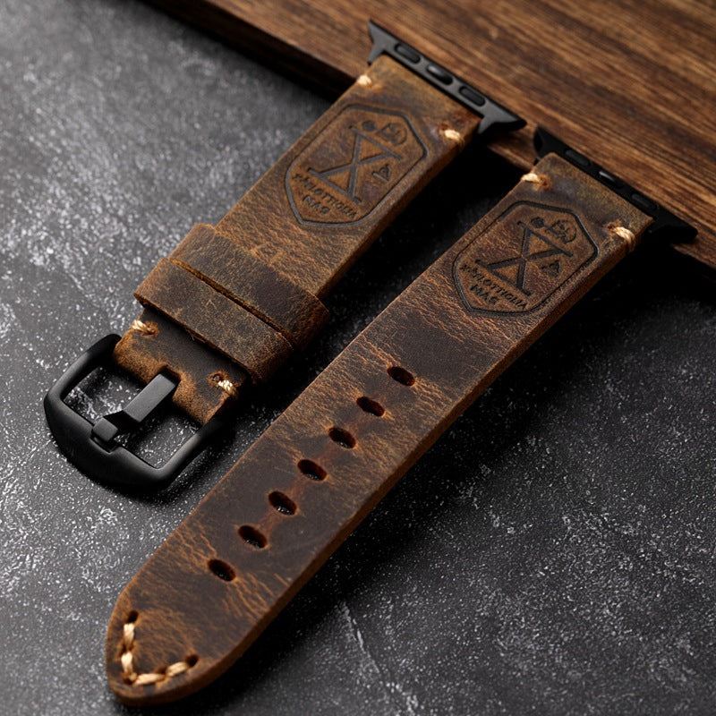 Handcrafted Vintage Leather Apple Watch Band