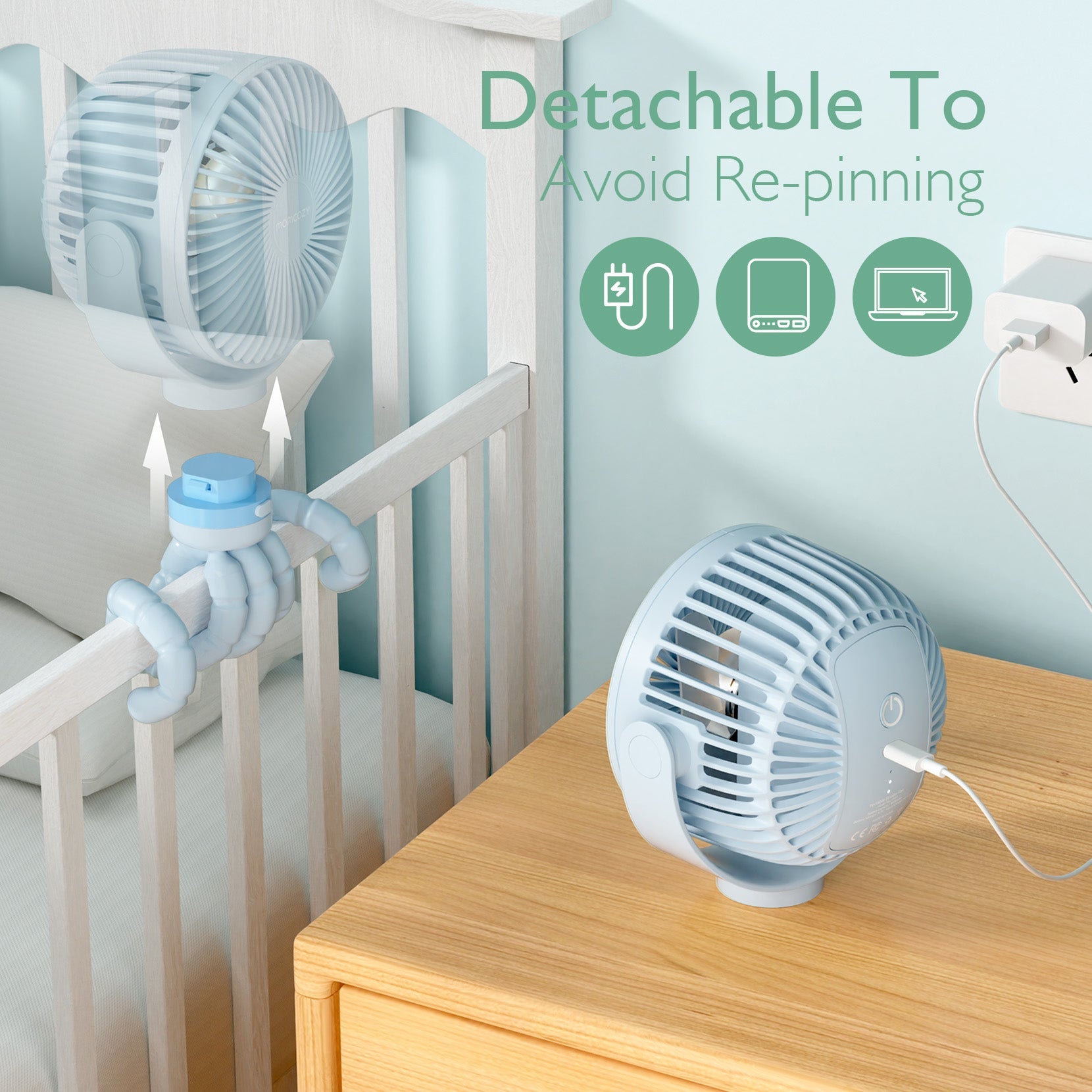 USB Rechargeable Handheld Cooling Fan for Travel