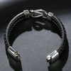 PrestigeBond Son Bracelet | Elegant leather bracelet with engraved tag, ideal for heartfelt gifting