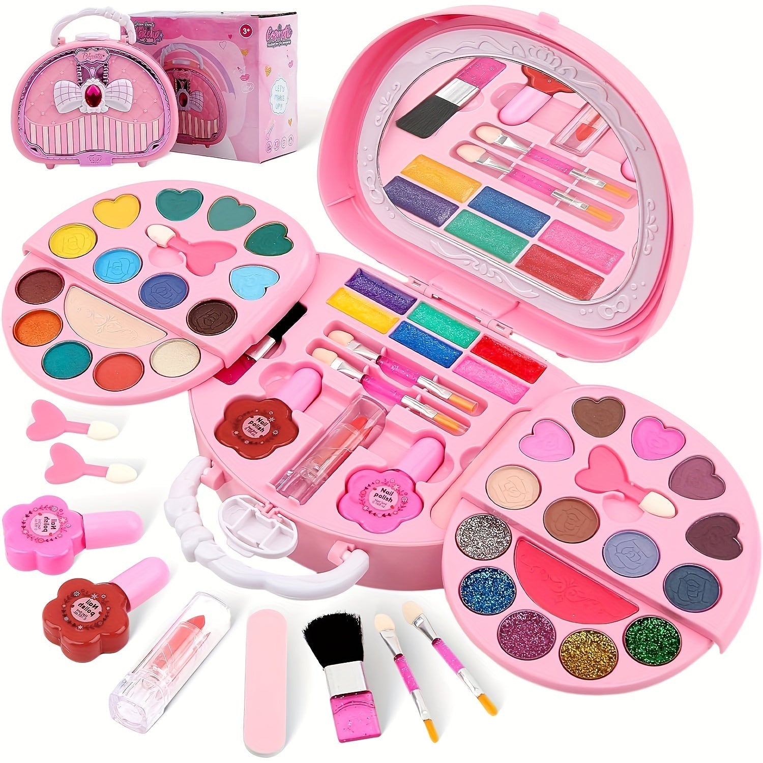 Make-up Set for Girls with Cosmetic Bag - Beautiful Gift for Your Little Princess
