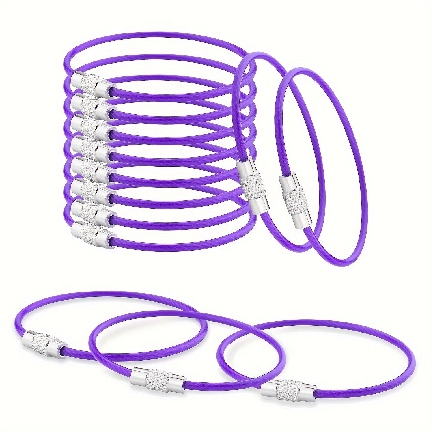 Steel Cable Keychains Set – Durable Keychains for Travel and Outdoor Activities