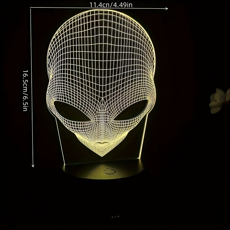 3D Alien Head LED Table Lamp with 7 Colours - Lunaris